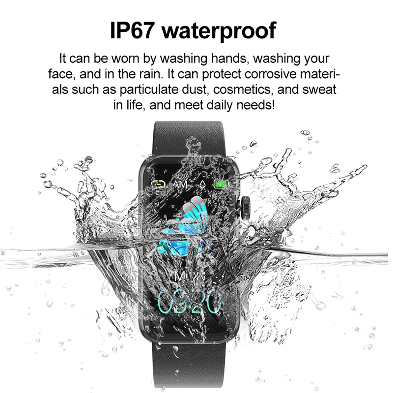 2020 умный Браслет Bluetooth фитнес Смарт часы кровяное давление Smartwatch IP67