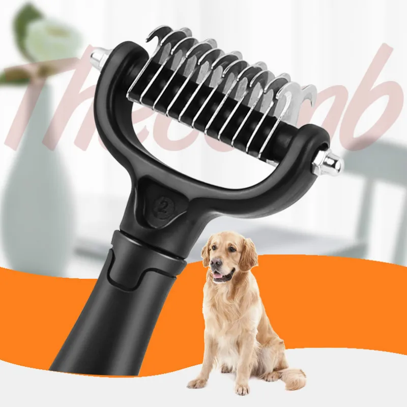 Четырехцветная расческа из нержавеющей стали с двусторонним открытым узлом для