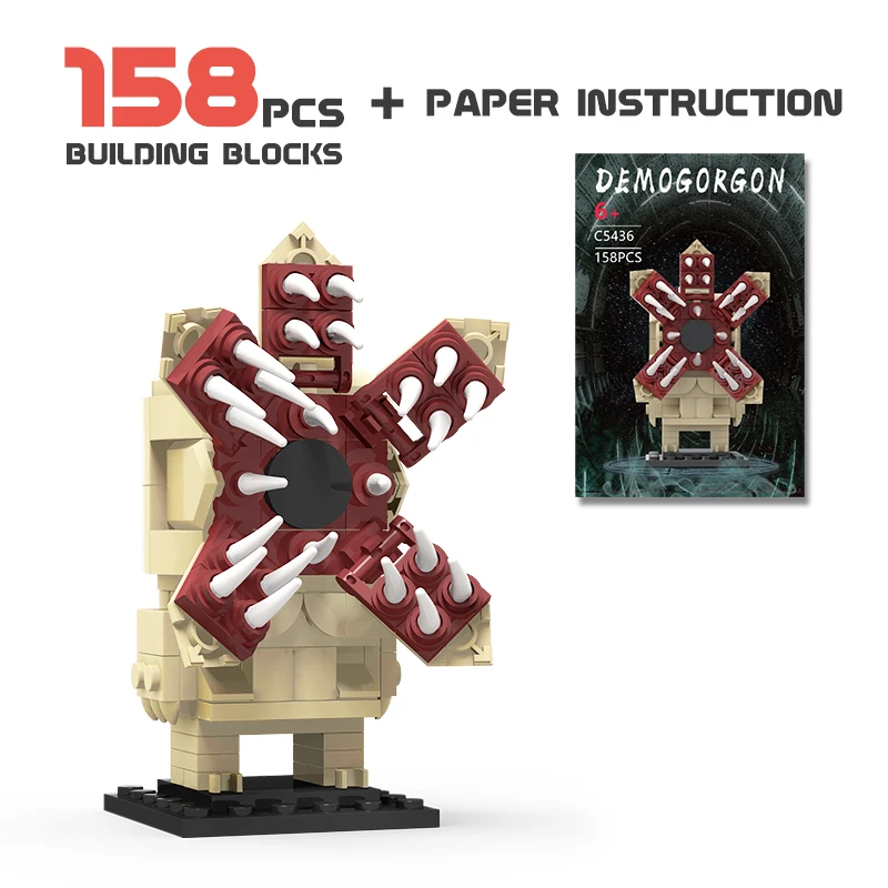 Набор строительных блоков MOC серии монстр Demogorgon Brickheadzss игрушки для детей с