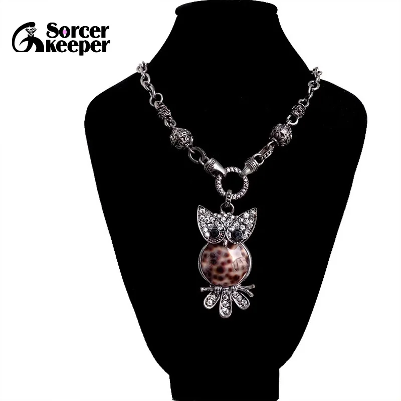 Мода Природа Морская раковина сова подвесные цепи ожерелье ювелирные изделия