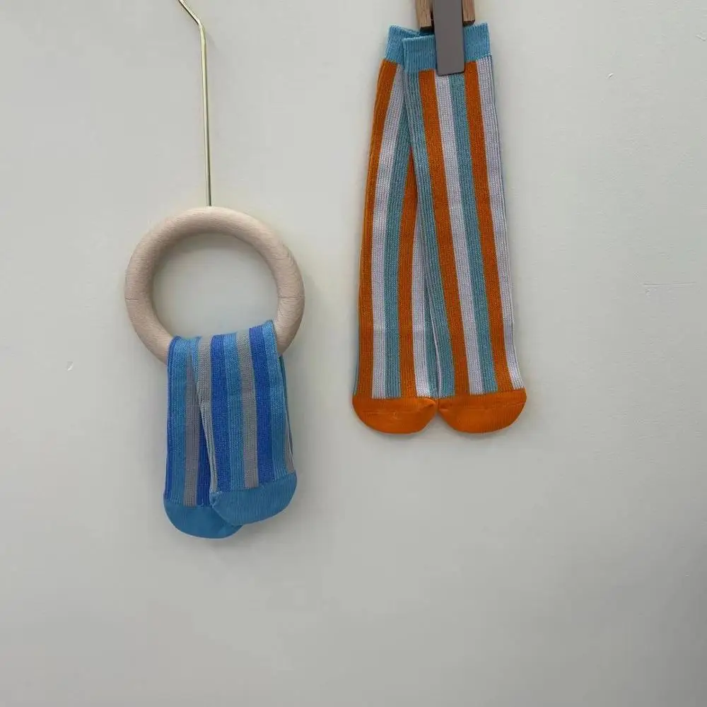 

MILANCEL Accessories Fashion Stripe Socks Middle Length Straight Boys and Girl Stockings