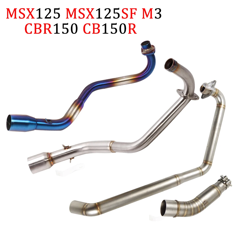Выхлопная труба мотоцикла для Honda MSX125 MSX125SF M3 2012 2015 2014 CBR150 CB150R Передняя средняя