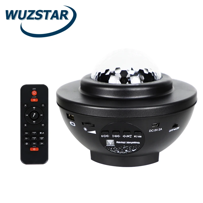 

WUZSTAR Starry Sky LED Laser Party Projector RGB Bluetooth Night Light Sound Control DJ Effect Lanps Children Bedroom Decoration