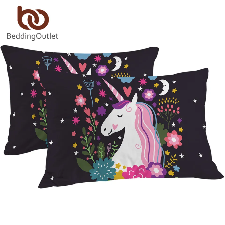 BeddingOutlet единорог наволочка для подушки мультяшный декоративный чехол детей