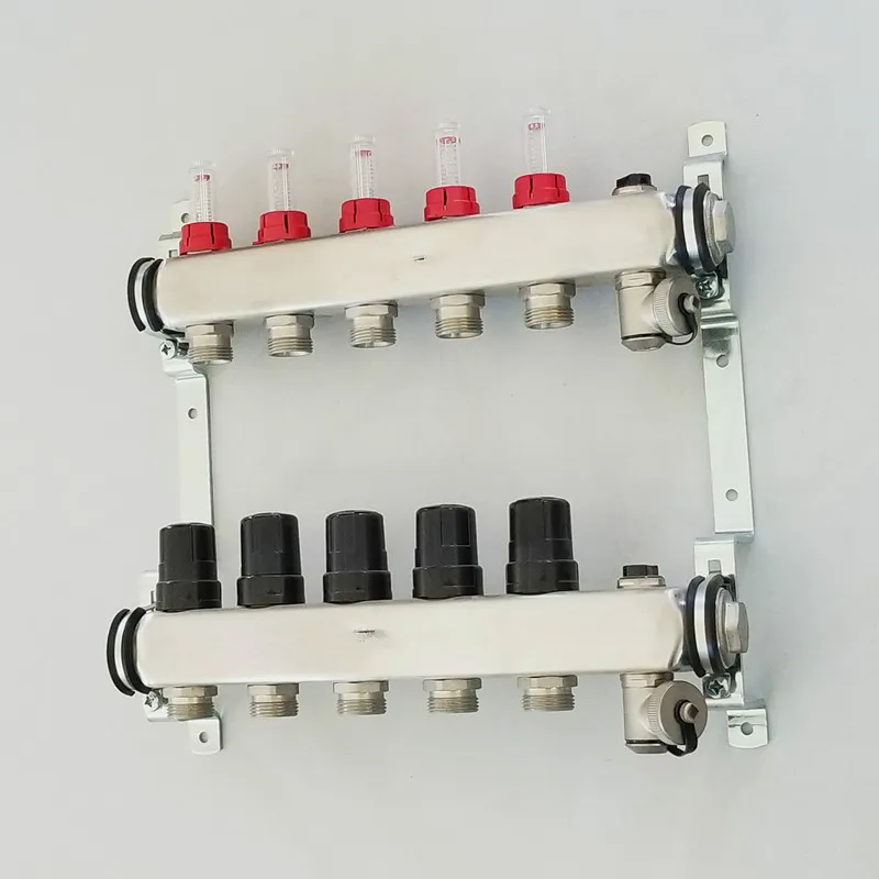 Домашний водонагревательный коллектор DN25 из нержавеющей стали 304 визуальный