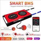 Smart BMS 4S LiFePo4 12V 48V 30A 60A 80A 100A 120A 150A 200A 250A 300A 3S-32S Li-Ion LTO 3S 4S 7S 8S 12S 13S 16S 24S solar