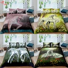 Комплект постельного белья с единорогом, лошадью, пододеяльник, 23 шт., пододеяльник для взрослых и детей, односпальный, двуспальный, Queen King, 90135150, для девочек, подростков