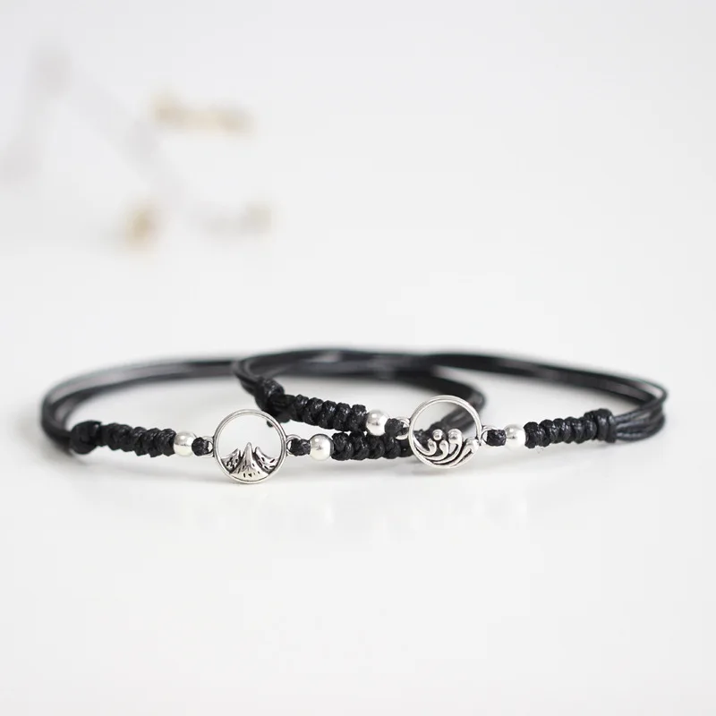 

Artistic Simple Japanese and Korean Hipster Oath of Love Couple Bracelet Ornament Bracelets for Women