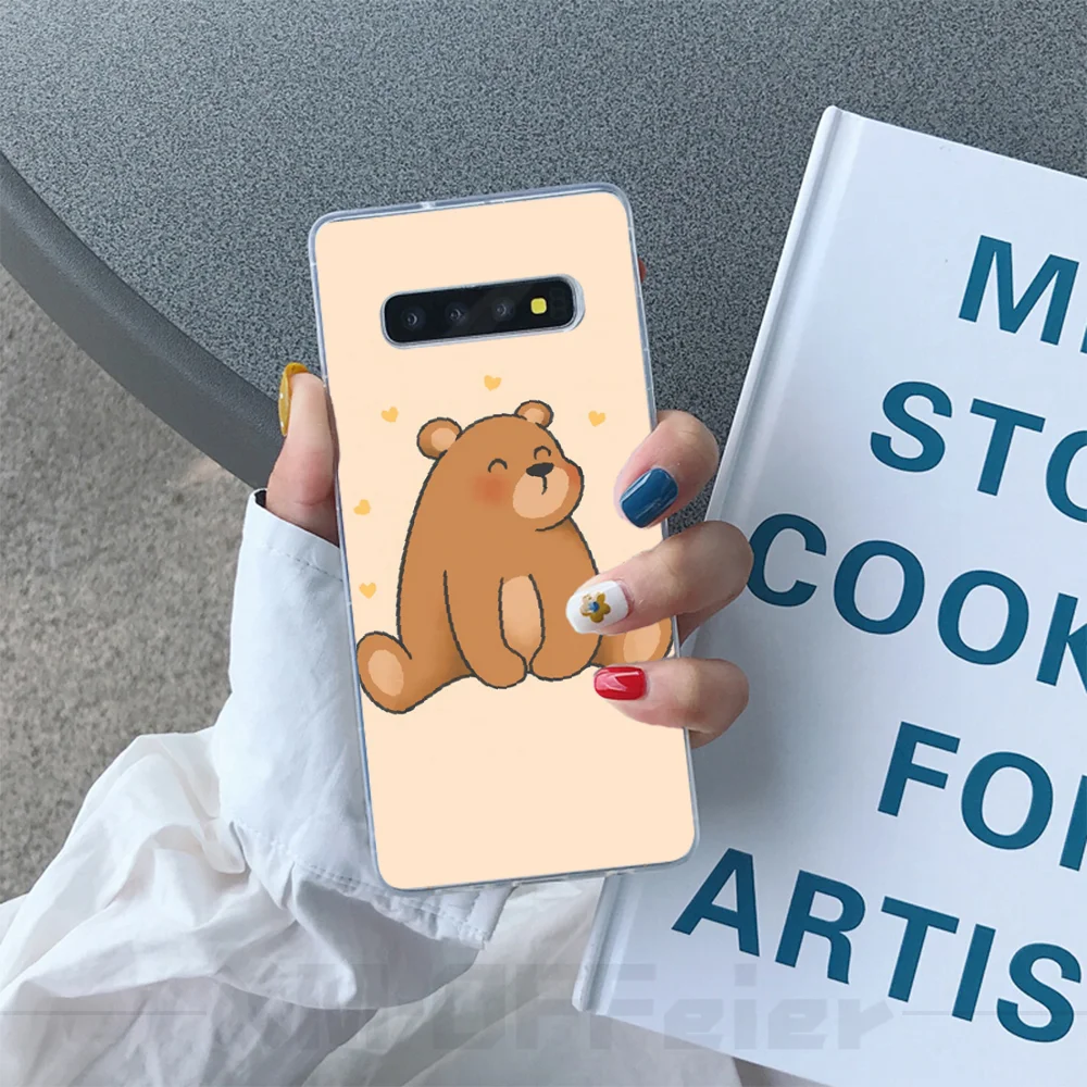 Reayou мультяшный медведь Мягкий Силиконовый ТПУ чехол для телефона Samsung S10 Plus S9 S8