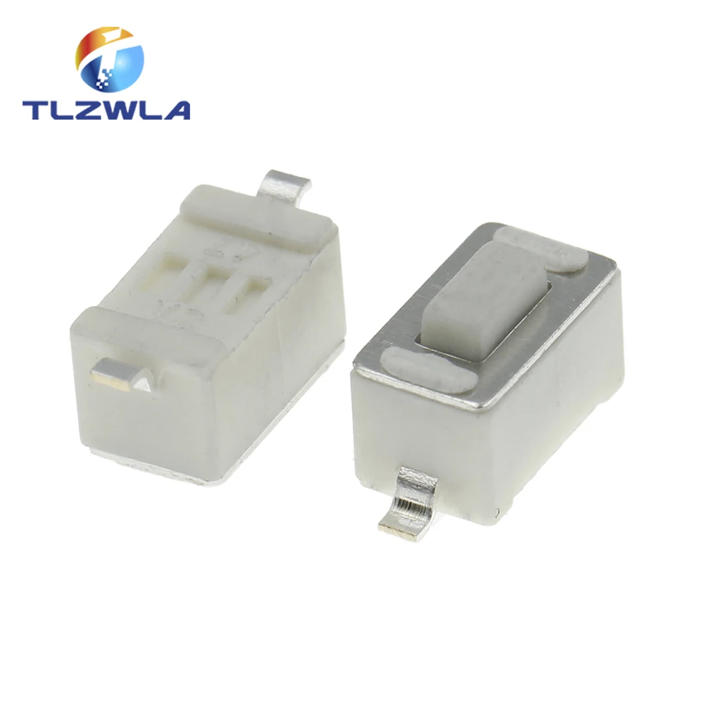 1000 шт./лот 3*6*4 3 мм 2pin SMD тактный Переключатель кнопочный сенсорный Микро 3x6x4 белая