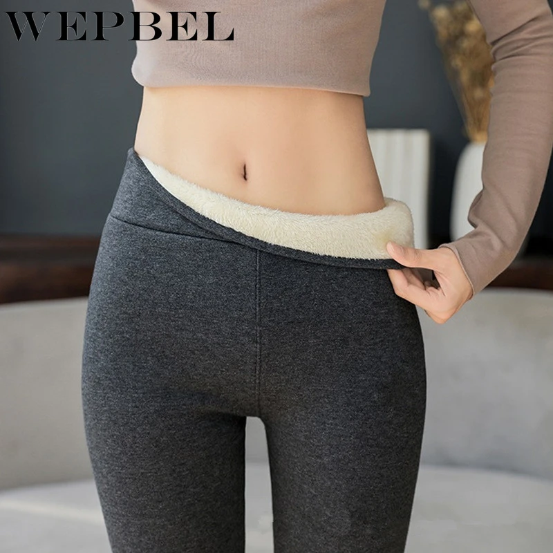 

Mandylandy Autumn Winter Velvet High Waist Pants for Women Thick Warm Skinny Pencil Trousers Lady Stretchy Leggings