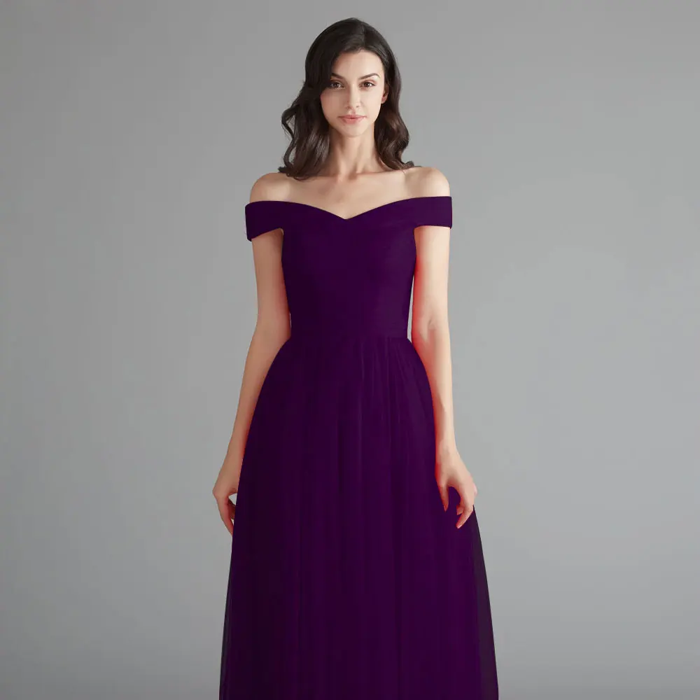 Beauty Emily 2019 вечернее платье из тюля с открытыми плечами Длинные вечерние платья