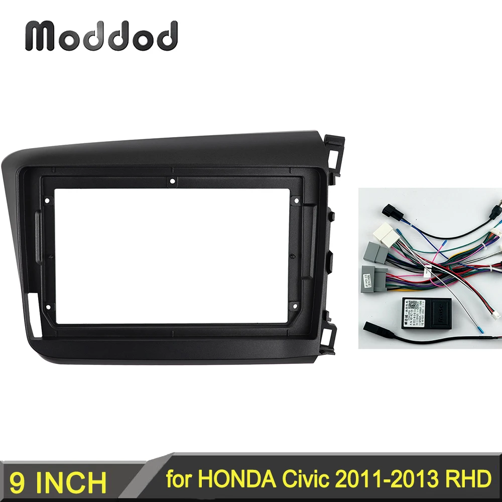 

9 INCH Stereo Panel for HONDA CIVIC 2012 Right Hand Drive Dashboard Installation Trim Kit Frame Radio Fascia Adapter Bezel
