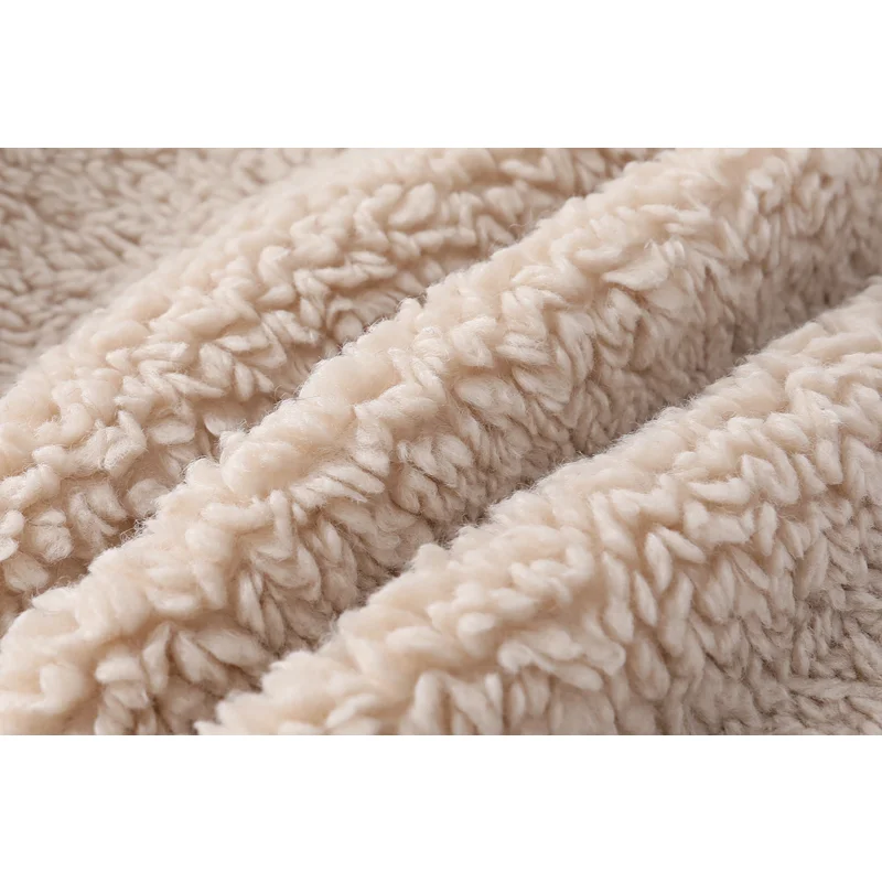 MOLAN Lamb Wool Woman Jacket Oversize 2022 New Warm Long Sleeve Lapel Winter Jacket Coat Loose Thick Female Chic Outwear