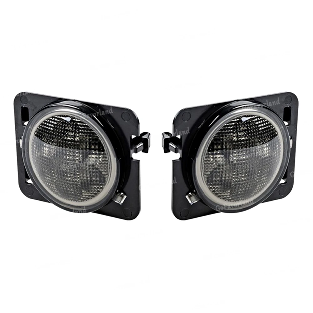 2 шт. Копченый поворота светильник 4 Вт Водонепроницаемый янтарного стекла для Jeep