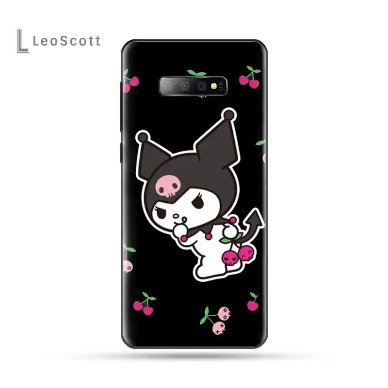 Kawaii Kuromi Colorful cartoon Black TPU Phone Cover For Samsung Galaxy S8 S9 S10 Plus Lite S10E Note 3 4 5 6 7 8 9 10 Pro cover | Мобильные