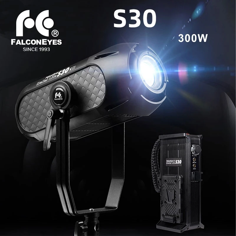 

Falcon Eyes S30 COB LED Studio Video Photography Fill светильник 300W 5600K App Ctrl 9, эффекты для съемки фильмов