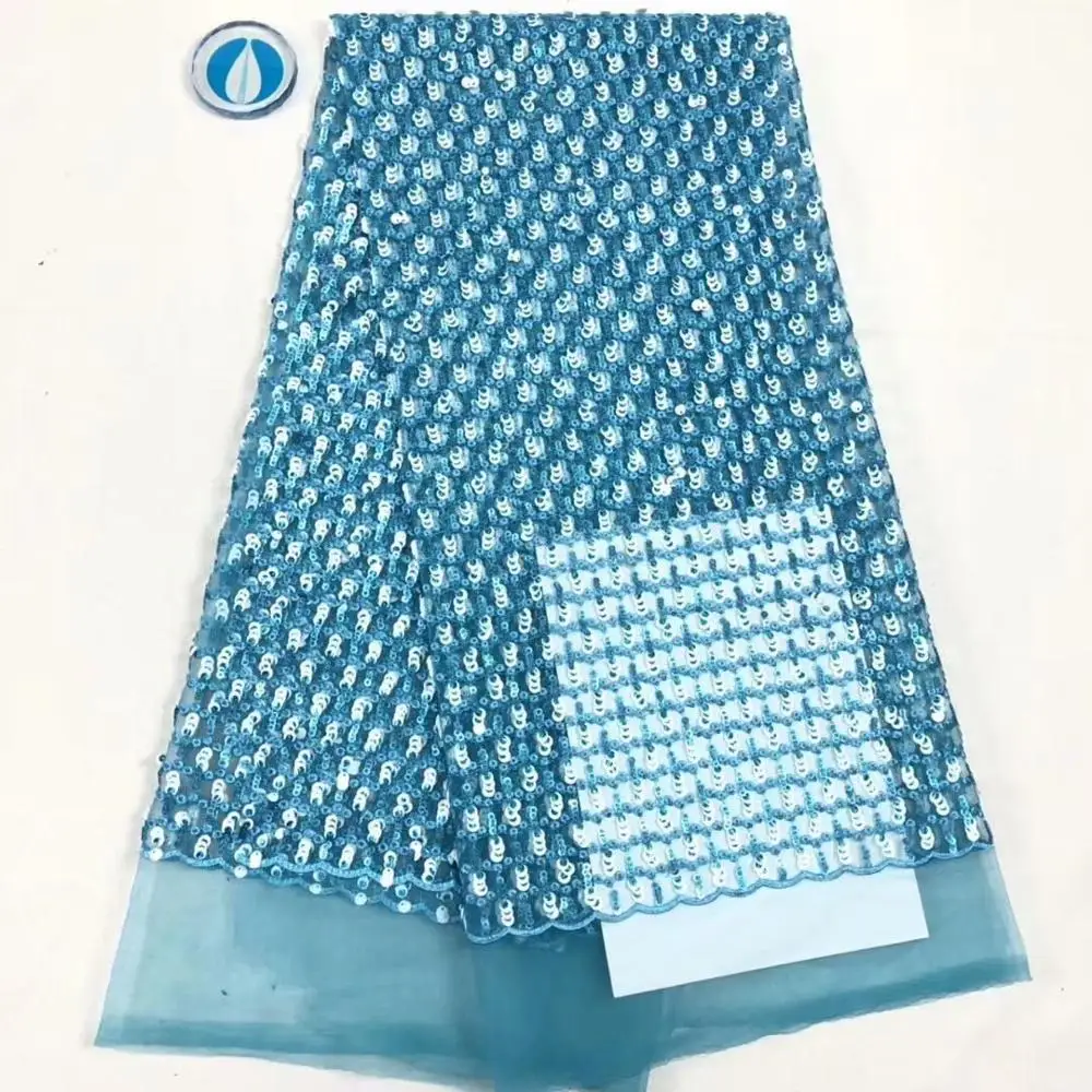 Зеленое Африканское парчовое кружево высокого качества жаккардовое нигерийское