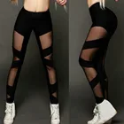 Женские модные леггинсы 30 # спортивная одежда комбинированные гренадиновые леггинсы для спортзала штаны для активного отдыха Леггинсы лосины