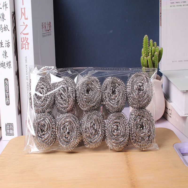 Щетка с проволочным шариком длинная ручка для мытья посуды из нержавеющей стали