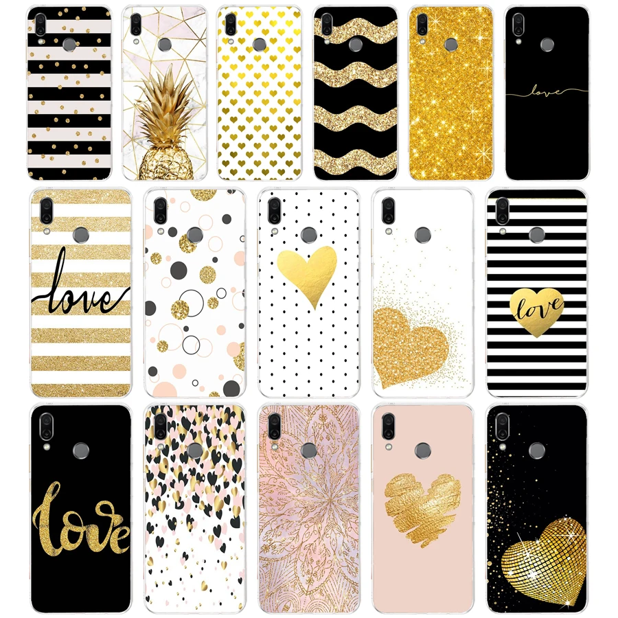 319FG amp желтый золотой Блестящий Мягкий Силиконовый ТПУ чехол для телефона huawei Honor 8