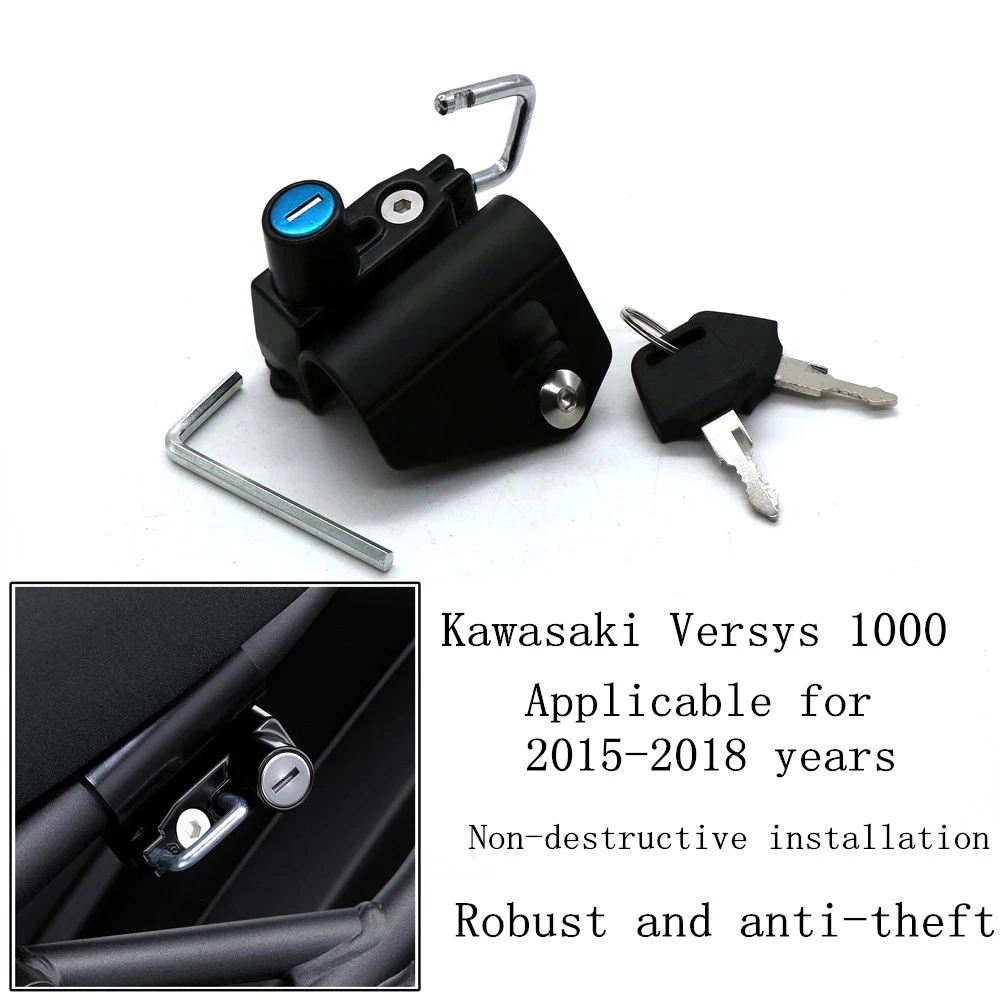 

Противоугонный черный замок на шлем для KAWASAKI VERSYS 1000 2015-2018