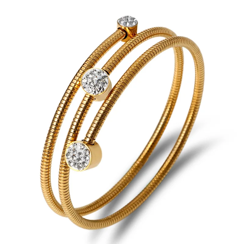 Винтажные браслеты с тремя круглыми кристаллами и фианитами для мужчин женщин