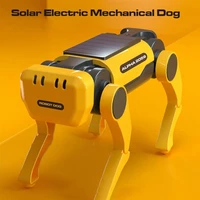 quadruped bionic smart robot dog toys stem solar electric mechanical dog educational assembly science tech puzzle toy xmas gifts