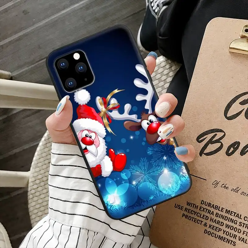 christmas new year silicone cell phone cover for iphone 12 11 pro max 7 8 6 6s plus xs x xr se 2020 5s 5 case free global shipping