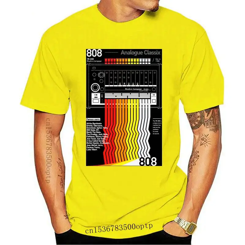 

Новинка 2021 2021 хипстерская аналоговая классическая мужская футболка Roland TR 808 с коротким рукавом Бесплатная доставка Мужская футболка оптова...