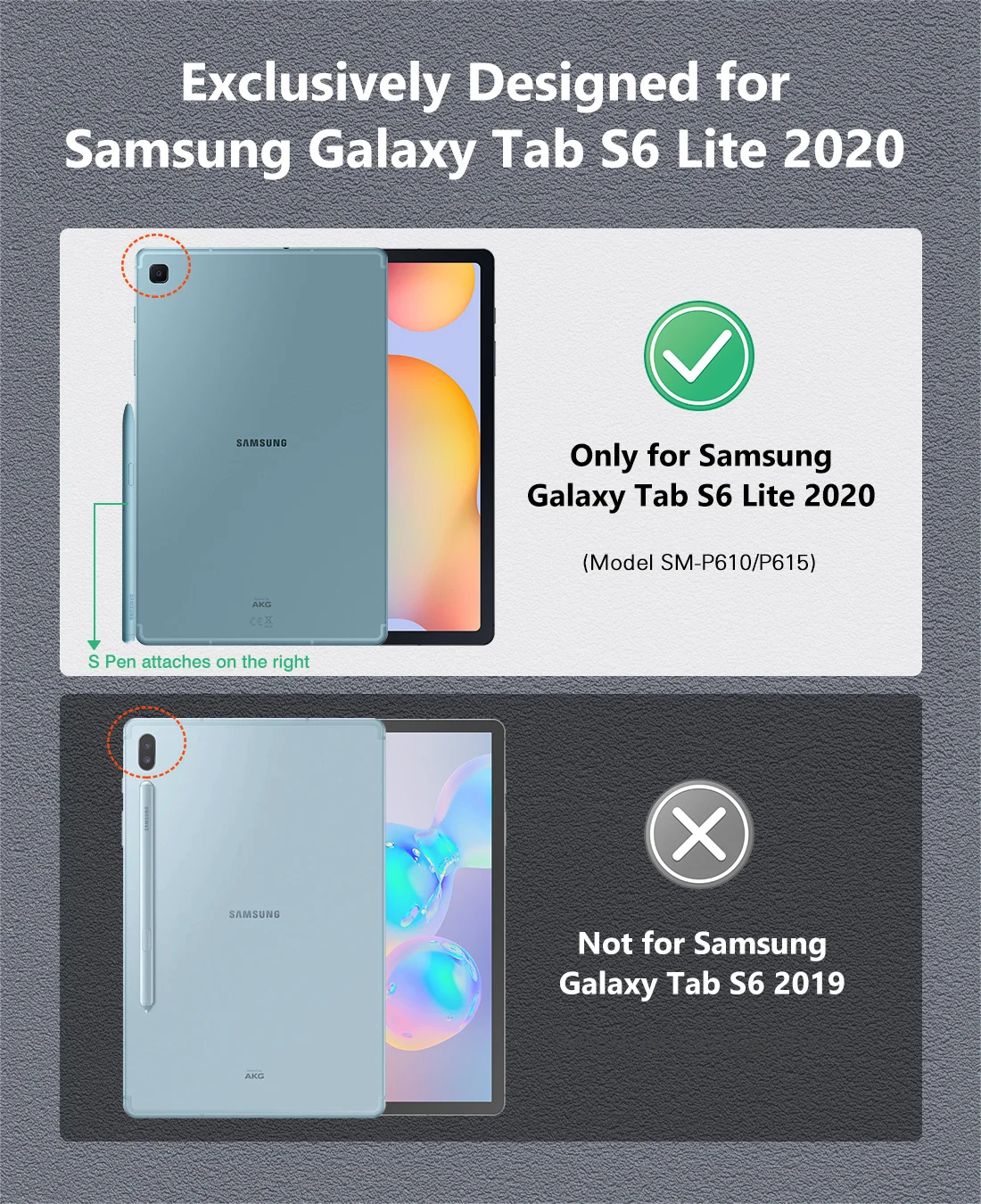 Противоударный чехол для Samsung Galaxy Tab S6 Lite 10 4 2020 SM-P610 P615 [встроенная защита экрана] |