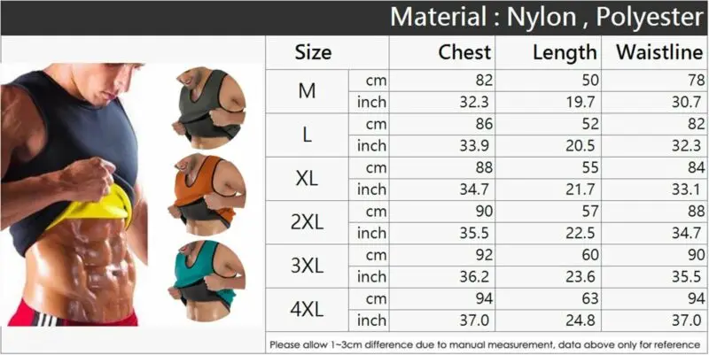 Men Gym Neoprene Vest Sauna Ultra thin Sweat Shirt Body Shaper slimming Corset Mens Suits Shapewear M-4XL 3FS | Мужская одежда