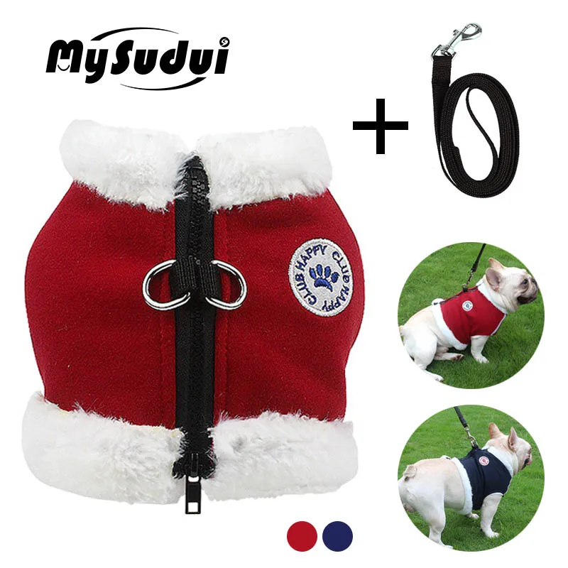 MySudui жилет для маленьких собак со свинцовым шлейфом французского бульдога щенков