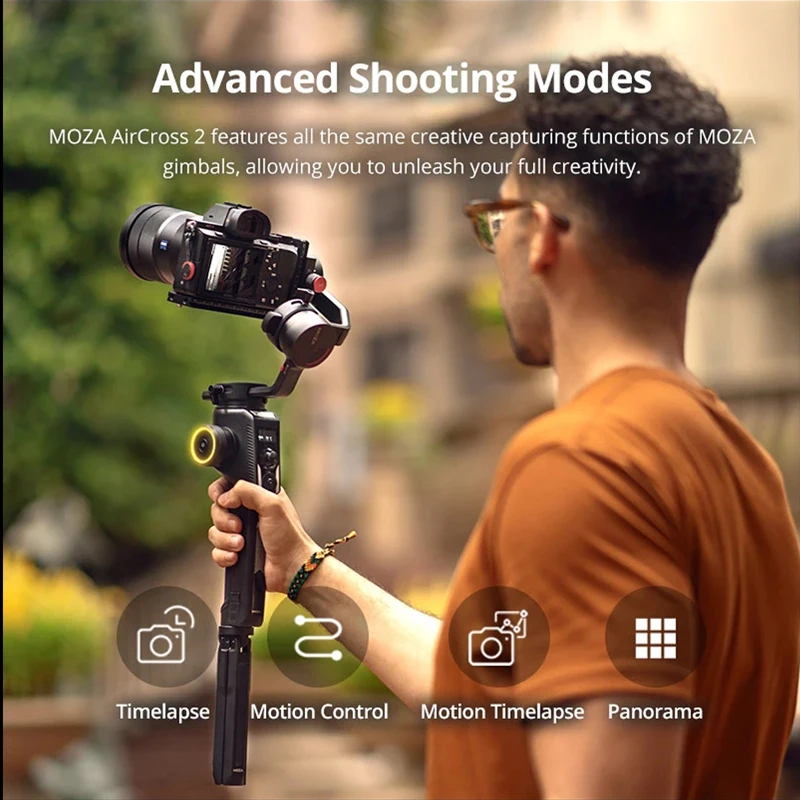 3 осевой шарнирный стабилизатор Moza Aircross 2 для камеры Sony A6300 Panasonic GH5 GH4 Canon EOS Pk Zhiyun