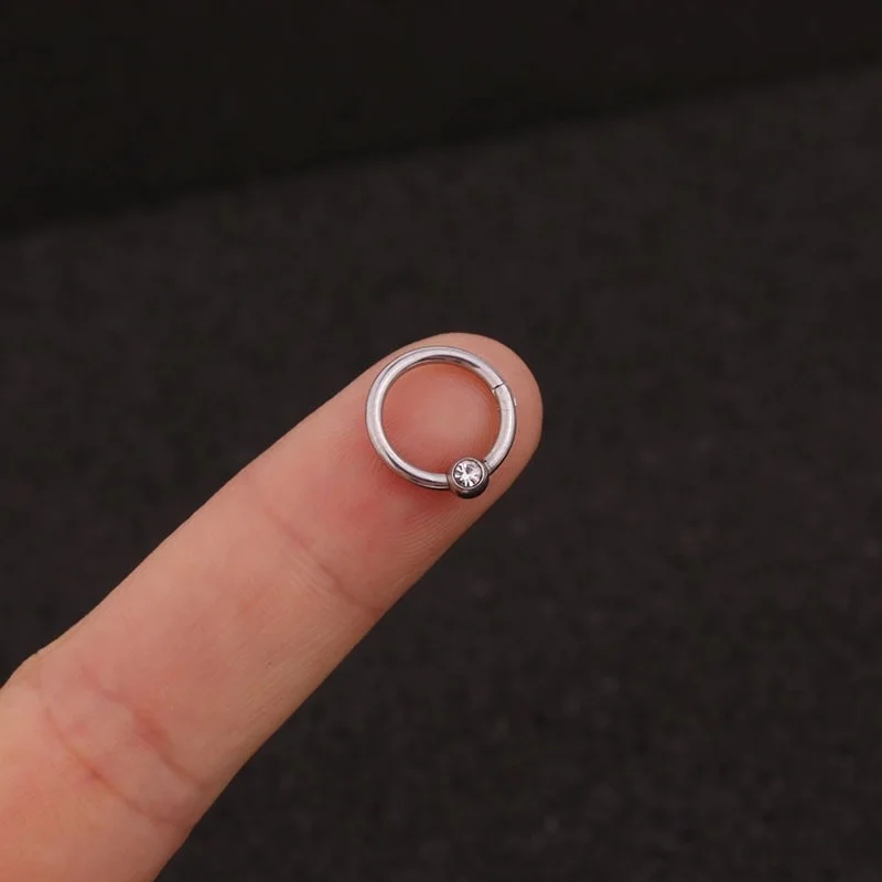 16G сегмент кольцо для носа и уха из нержавеющей стали пупка пирсинг кольца штифты