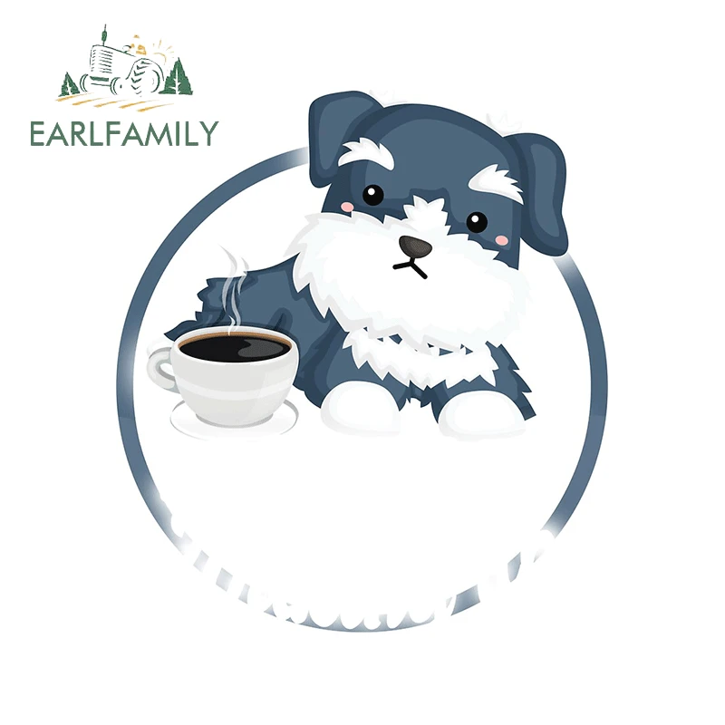 

EARLFAMILY 13 см x 11,7 см для шнауцера, виниловые автомобильные наклейки, наклейка для ремонта бампера, автомобильные аксессуары, водонепроницаемы...