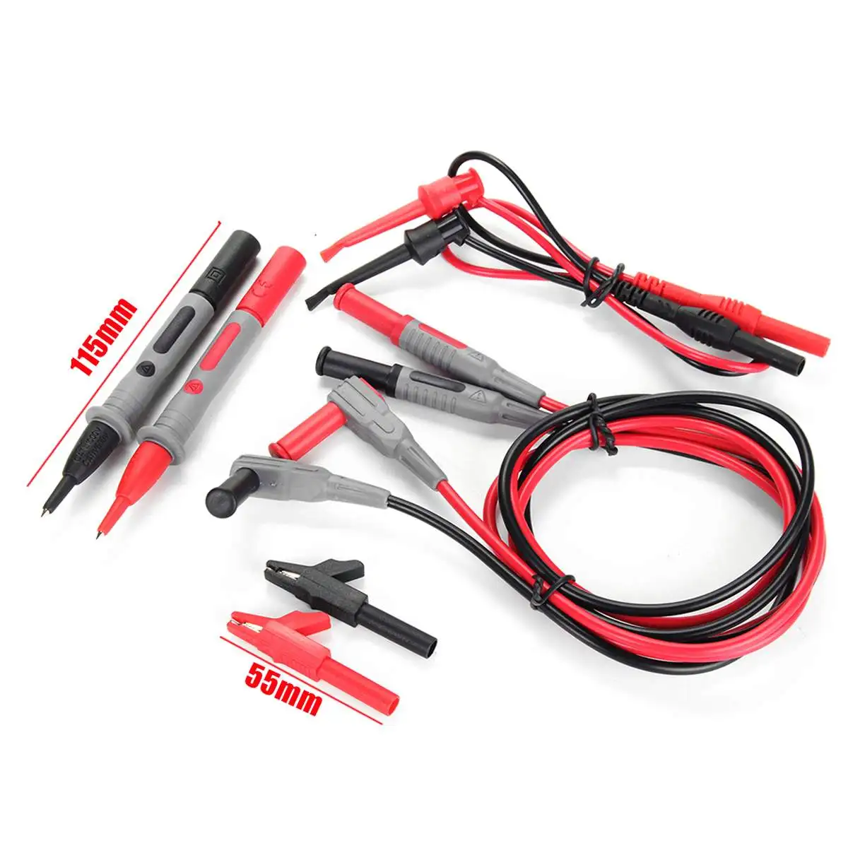 Set Of 8 Electronic Specialties Test Clips Leads Kit Banana Tester Probe For Multimeter | Инструменты
