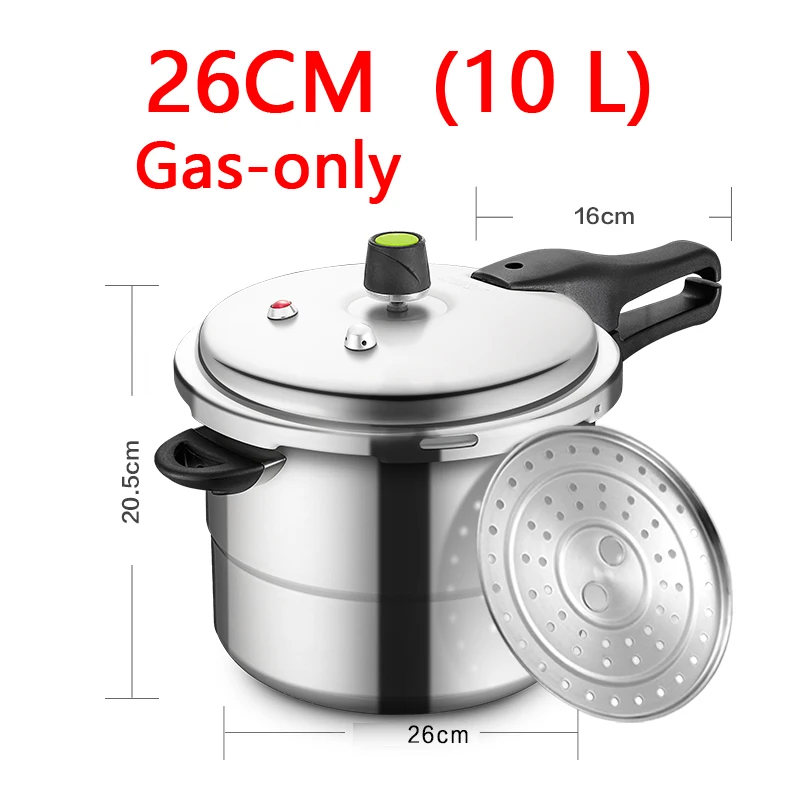 10L Gas-only Скороварка уплотнительное кольцо кастрюля для быстрого приготовления престиж asd давление кухонные прокладки рисовые ручки индийский антипригарная плита высокого давления - Цвет: 10L Gas-only