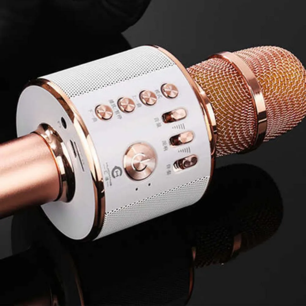 K38 беспроводной Bluetooth караоке микрофон ручной KTV домашний микрофон динамик плеер профессиональные микрофоны с коробкой