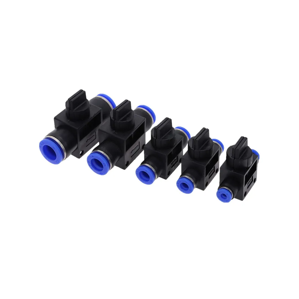 

10PCS Pneumatic fittings HVFF4 HVFF6 HVFF8 HVFF10 HVFF12 Air Pneumatic Hand Valve Fitting Hose Pipe Tube Push Into Connector