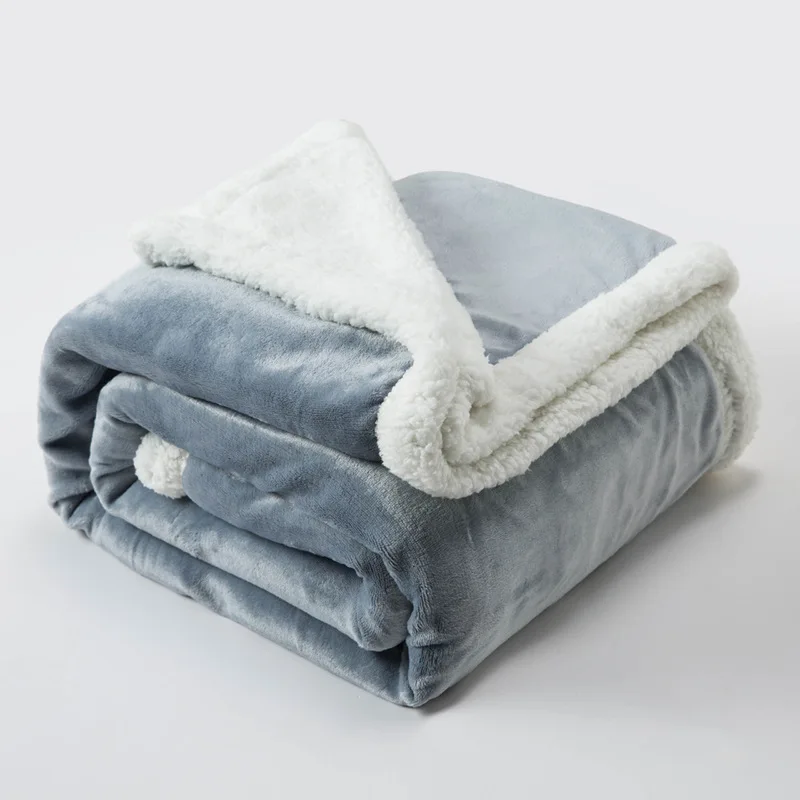 

Flannel Bed Blanket Solid Color Blankets For Beds Coral Velvet Bedspread Soft Children Air Conditioning Siesta Throw Blanket