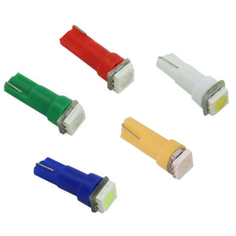 100 шт. T5 светодиодный индикатор приборной панели автомобиля светильник с