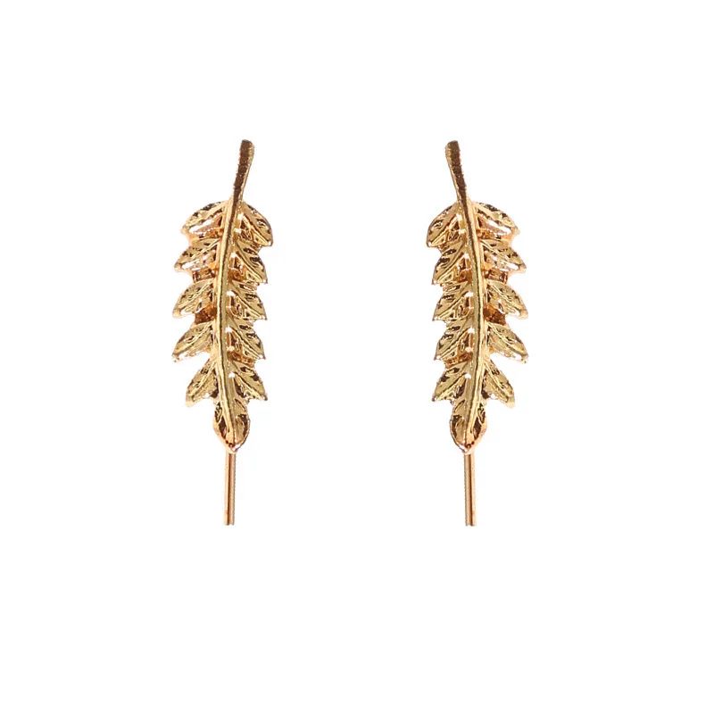 Серьги оптовой продажи 2020 года Простые листья дерева из сплава в форме U Уникальные аксессуары для ушей с характером для женщин.
