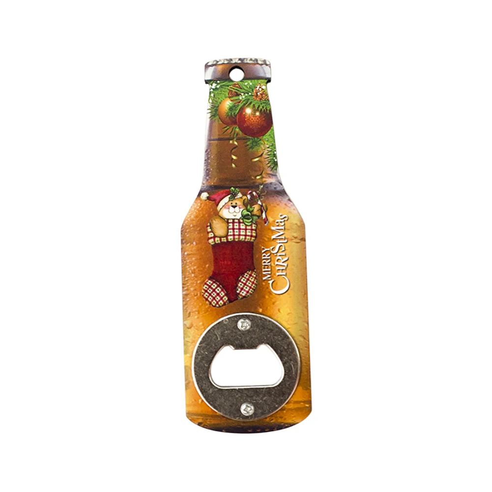 Cute Beer Shape Christmas Santa Claus Snowman Bear Wooden Metal Bottle Opener | Дом и сад