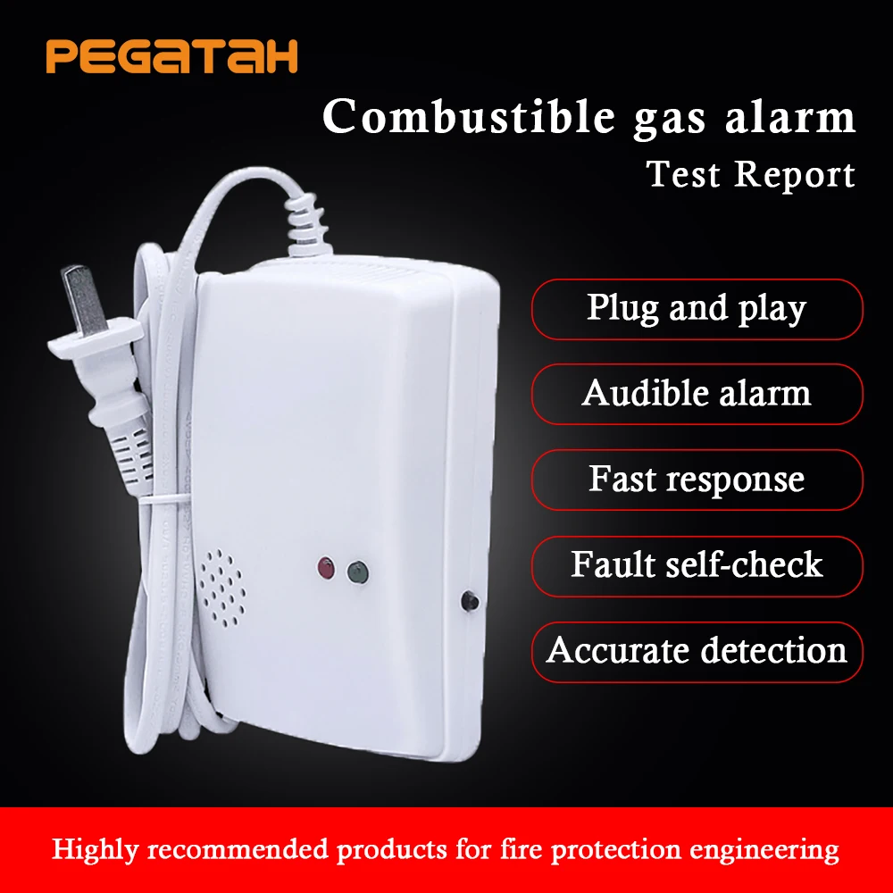 

Flammable Gas Alarm Detector Gas Leak Detection Alarm Household Wired Detection Safety Alarm natural gas detector