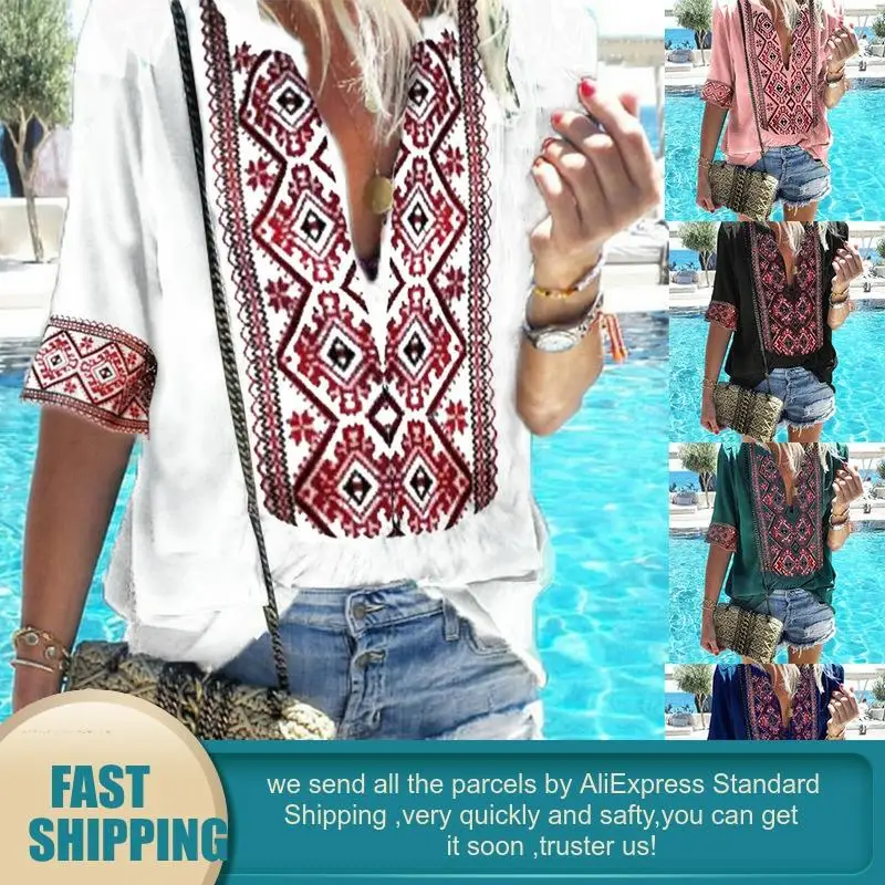 Бохо шик Топ Блузка размера плюс рубашка в этническом стиле женские топы блузки