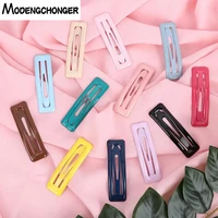 1 pcs fashion color square candy hair clips woman girl hairpin summer cartoon hairgrips bb clip solid color hair accessories hot