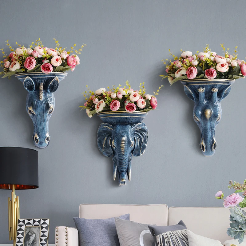 Декоративные настенные вазы из смолы с головой оленя украшение для спальни