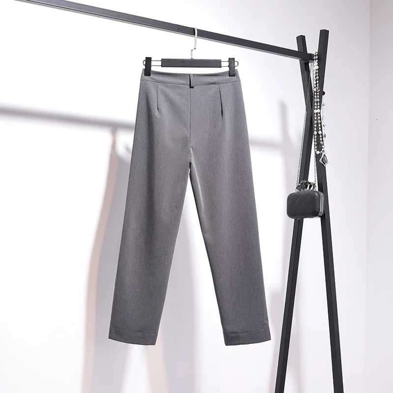 [LANMREM] 2020 Spring New Products Fashion Solid Color Casual Slimming Straight Leg Pants Women PA750 |