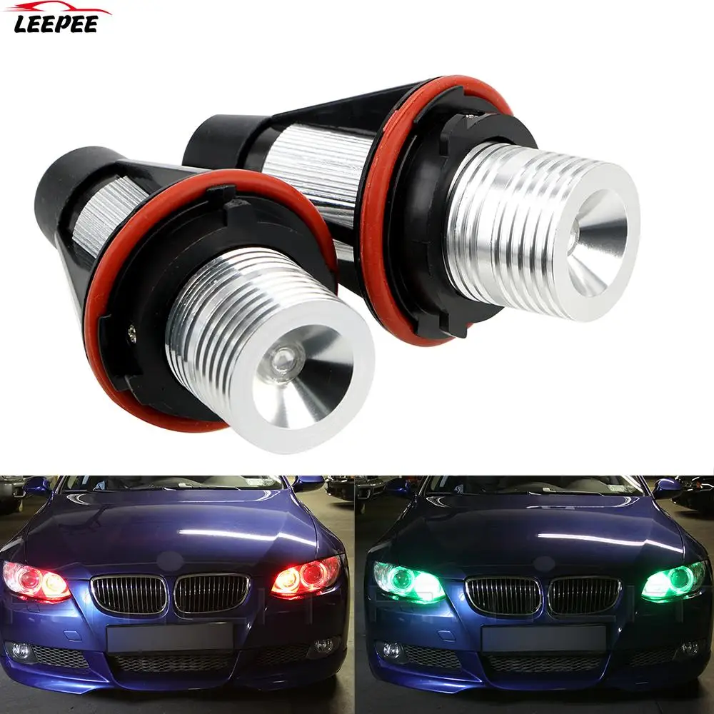 

For BMW E39 E53 E60 E61 E63 E64 E65 E66 E87 525i 530i xi 545i M5 2pcs LED Angel Eyes Marker Light Bulbs Error Free Car Lamps